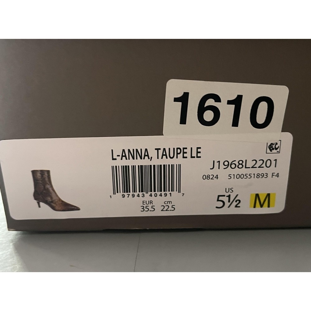 Franco Sarto Boots Womens Size 5.5 Brown L-ANNA Leather Ankle Bootie Kitten Heel - Picture 8 of 9
